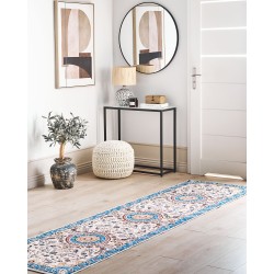 Dywan 80 x 300 cm beżowo-niebieski GORDES