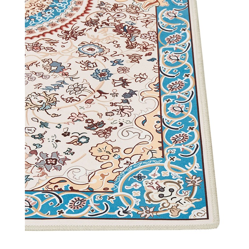 Dywan 80 x 300 cm beżowo-niebieski GORDES