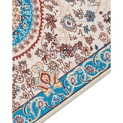 Dywan 80 x 300 cm beżowo-niebieski GORDES