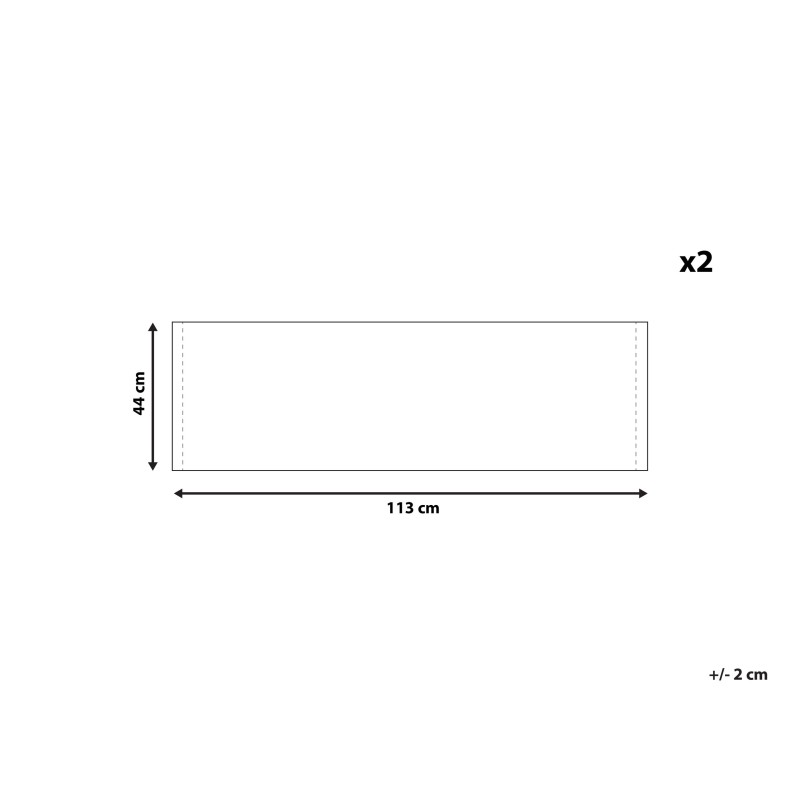 Zestaw 2 wymiennych tkanin do leżaków ogrodowych ANZIO/AVELLINO 44 x 134 cm Zielony