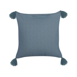 Zestaw 2 poduszek dekoracyjnych SETARIA Welur 45 x 45 cm Ciemnoniebieski Wzór roślinny