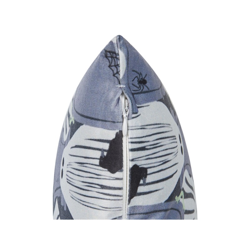 Poduszka dekoracyjna FANATE Welur 45 x 45 cm Szary Wzór abstrakcyjny