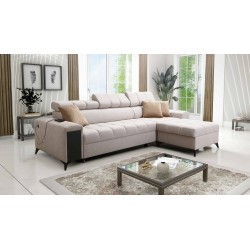 Venna I mini corner sofa with a sleeping function and USB port in Plusz fabric, Avra 14