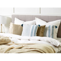 Poduszka dekoracyjna TILIA Bawełna 45 x 45 cm Niebieski Wzór geometryczny