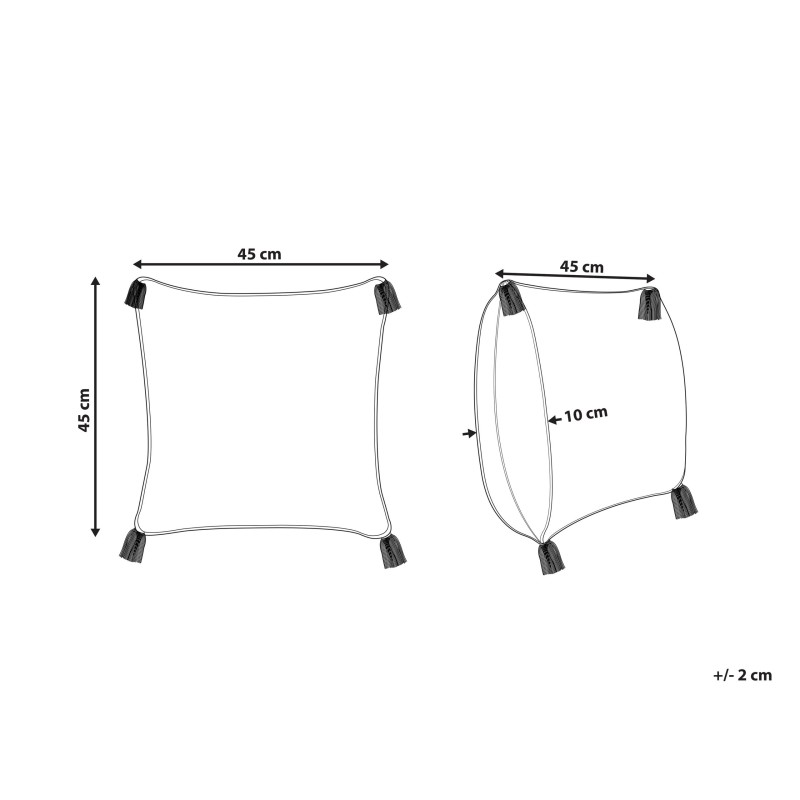 Poduszka dekoracyjna TILIA Bawełna 45 x 45 cm Niebieski Wzór geometryczny
