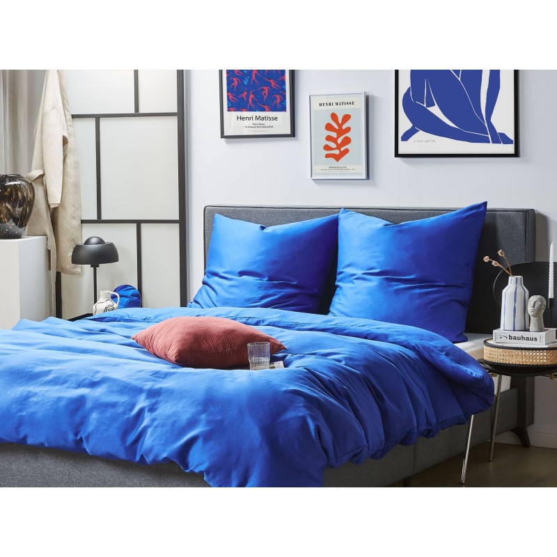 Komplet pościeli HARMONRIDGE Bawełna satynowa 200 x 220 cm Ciemnoniebieski