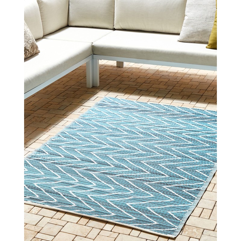 Dywan zewnętrzny 120 x 180 cm niebieski BALOTRA