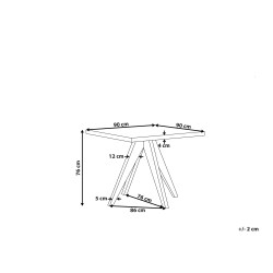 Stół ogrodowy OLBIA 90 cm 90 cm Beton Szary