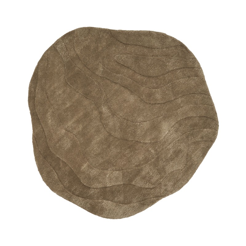 Dywan z wiskozy 160 x 160 cm zielony KASBO