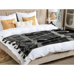 Koc KULAC Bawełna 130 x 170 cm Czarny