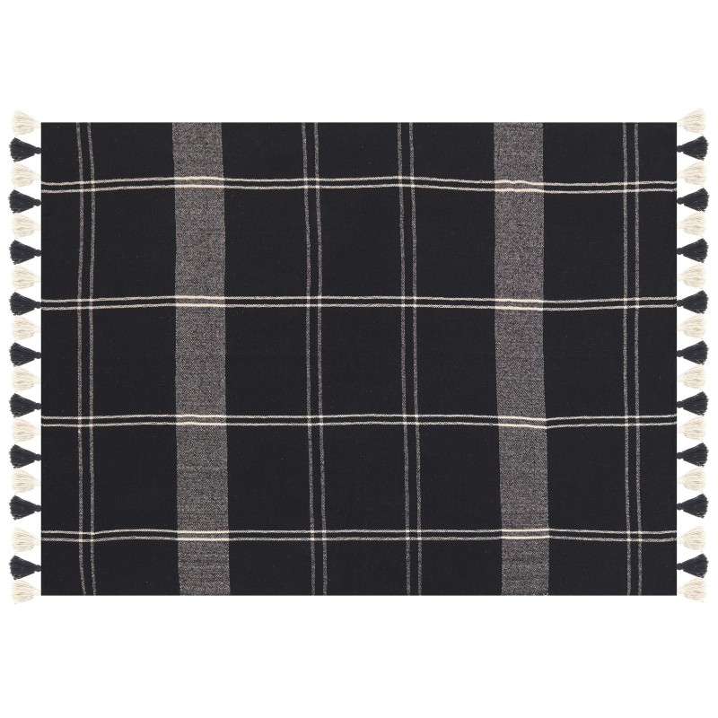 Koc KULAC Bawełna 130 x 170 cm Czarny