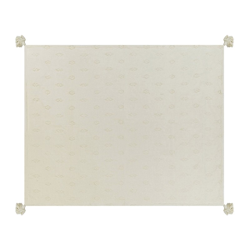 Narzuta na łóżko KAZY Bawełna 150 x 200 cm Beżowy