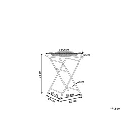 Stolik bistro BIVIO 90 cm 90 cm Metal Złamana biel