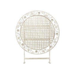 Stolik bistro BIVIO 90 cm 90 cm Metal Złamana biel