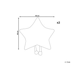 2 poduszki dekoracyjne dla dzieci gwiazdy 40 x 40 cm białe STARFRUIT
