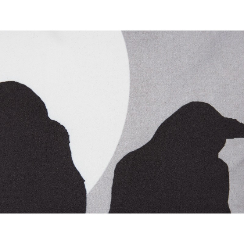 Poduszka dekoracyjna ORADEA Welur 45 x 45 cm Szary Wzór zwierzęcy