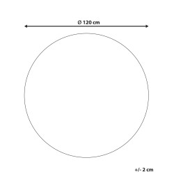 Dywan okrągły z juty ⌀ 120 cm beżowy MENEMEN