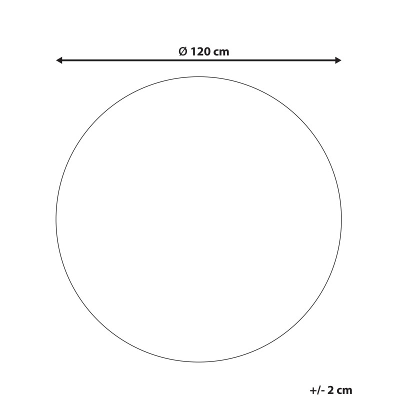 Dywan okrągły z juty ⌀ 120 cm beżowy MENEMEN