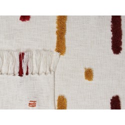 Koc ALAPPUZHA Bawełna 130 x 180 cm Biały