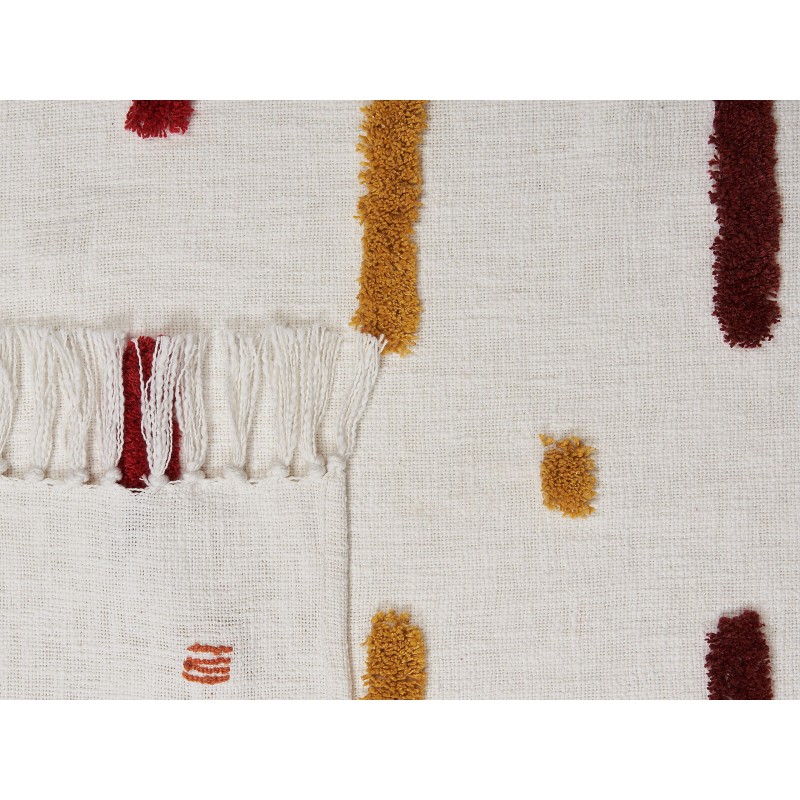 Koc ALAPPUZHA Bawełna 130 x 180 cm Biały