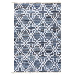 Dywan bawełniany 140 x 200 cm niebieski ADIYAMAN