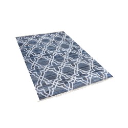 Dywan bawełniany 140 x 200 cm niebieski ADIYAMAN