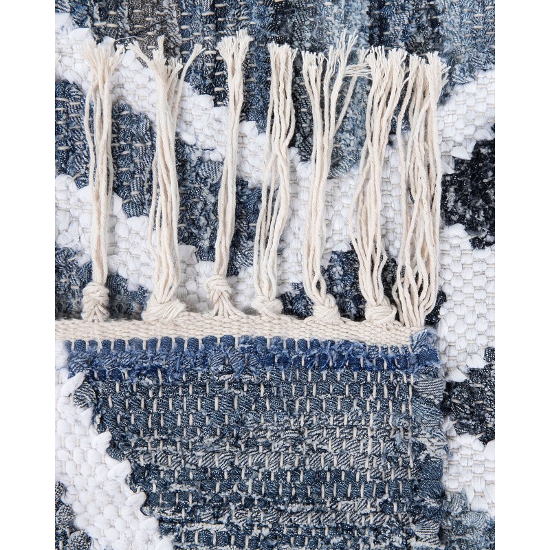 Dywan bawełniany 140 x 200 cm niebieski ADIYAMAN