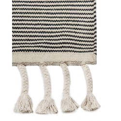 Dywan bawełniany 140 x 200 cm beżowo-czarny DOKUZ