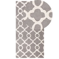 Dywan wełniany 80 x 150 cm szary ZILE