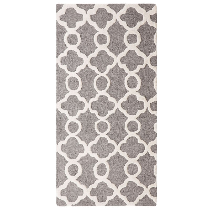 Dywan wełniany 80 x 150 cm szary ZILE