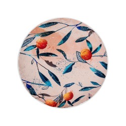 Zestaw 2 poduszek ogrodowych PIALPETTA 40 x 40 cm Pomarańczowy Wzór roślinny