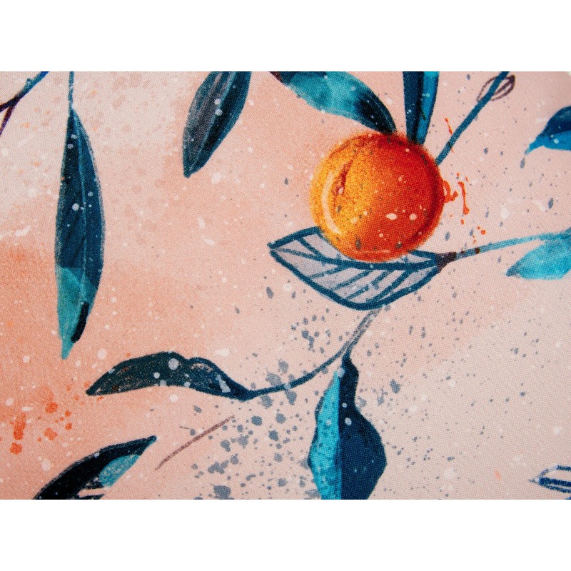 Zestaw 2 poduszek ogrodowych PIALPETTA 40 x 40 cm Pomarańczowy Wzór roślinny