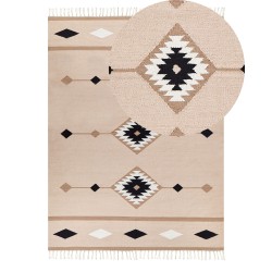 Dywan bawełniany kilim 140 x 200 cm wielokolorowy BERDIK