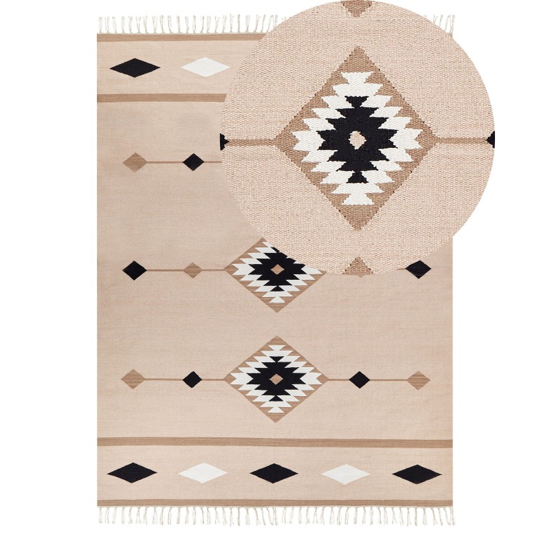 Dywan bawełniany kilim 140 x 200 cm wielokolorowy BERDIK