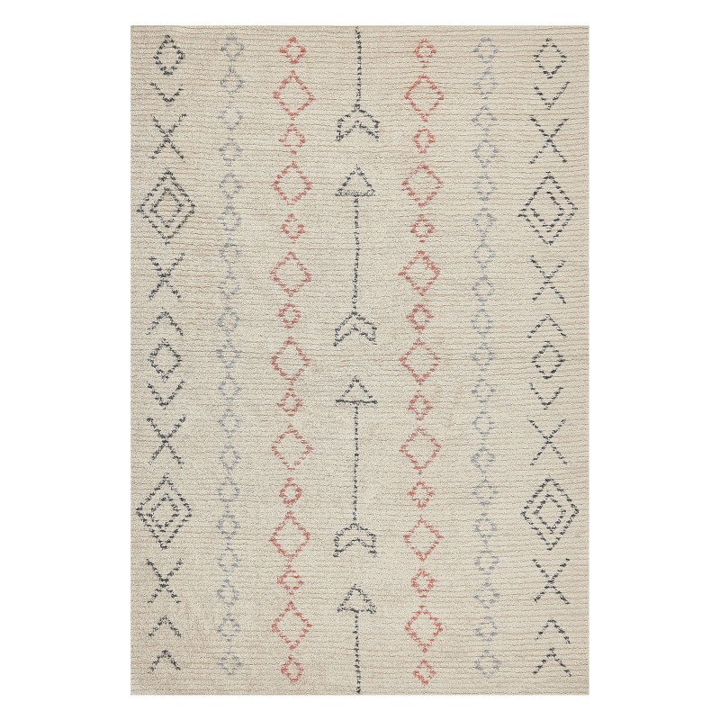 Dywan bawełniany 140 x 200 cm beżowy DISPUR