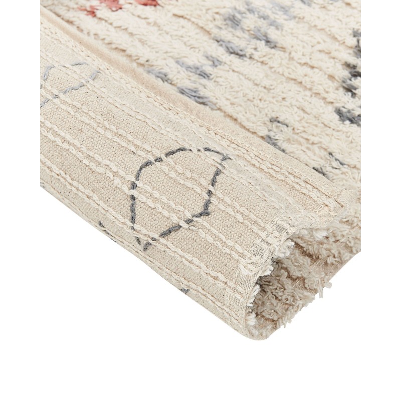 Dywan bawełniany 140 x 200 cm beżowy DISPUR