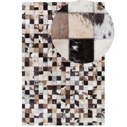 Dywan patchwork skórzany 140 x 200 cm wielokolorowy CERLI