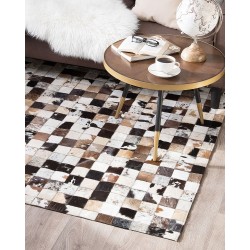 Dywan patchwork skórzany 140 x 200 cm wielokolorowy CERLI