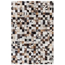 Dywan patchwork skórzany 140 x 200 cm wielokolorowy CERLI