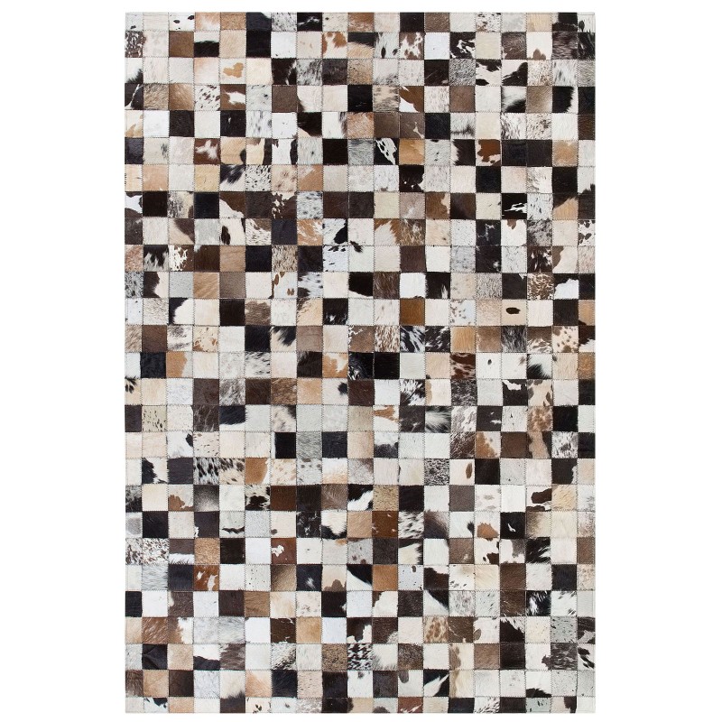 Dywan patchwork skórzany 140 x 200 cm wielokolorowy CERLI