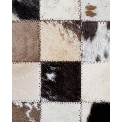 Dywan patchwork skórzany 140 x 200 cm wielokolorowy CERLI