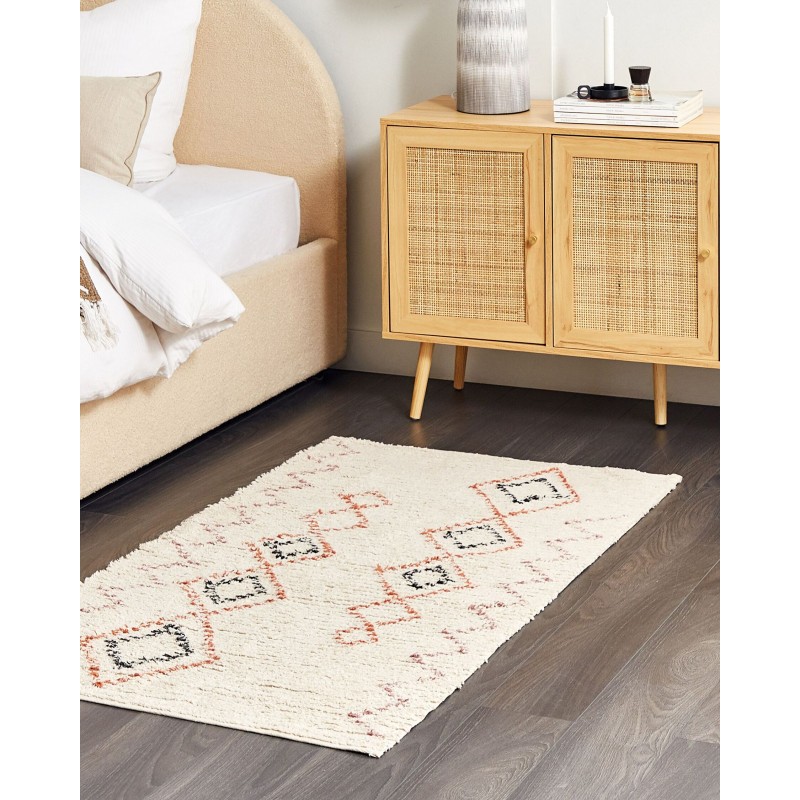 Dywan bawełniany 80 x 150 cm beżowy GUWAHATI