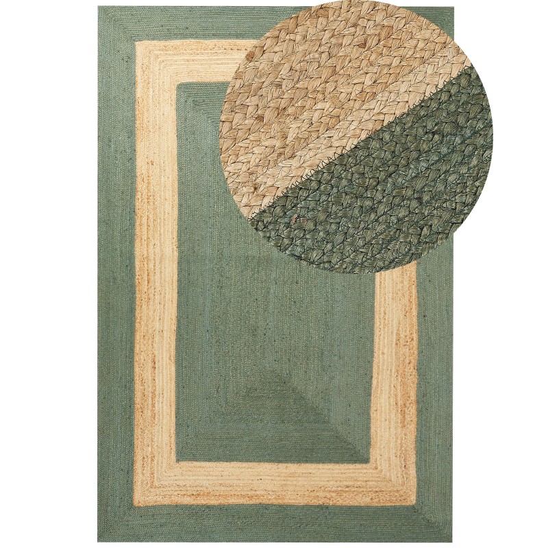 Dywan z juty 200 x 300 cm zielony KARAKUYU