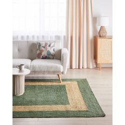 Dywan z juty 200 x 300 cm zielony KARAKUYU