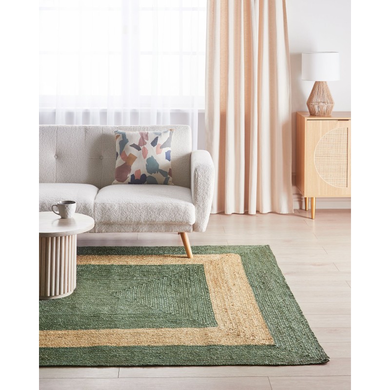 Dywan z juty 200 x 300 cm zielony KARAKUYU