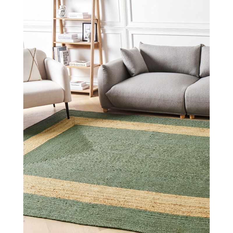 Dywan z juty 200 x 300 cm zielony KARAKUYU