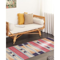 Dywan bawełniany kilim 80 x 300 cm wielokolorowy GANDZAK