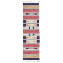 Dywan bawełniany kilim 80 x 300 cm wielokolorowy GANDZAK