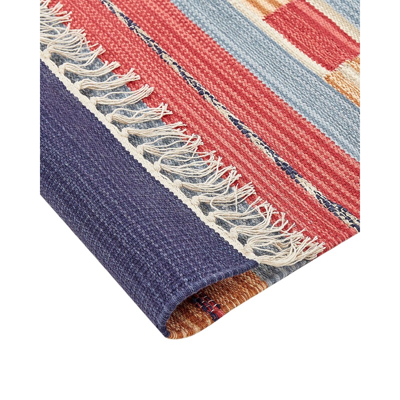 Dywan bawełniany kilim 80 x 300 cm wielokolorowy GANDZAK