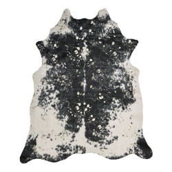 Dywan ekoskóra w łaty 130 x 170 cm czarno-biały BOGONG